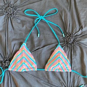 Triangl Vinca Sherbet Stripe Bikini Top